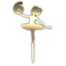 טופר אקרילי בלרינה גיל 6 זהב