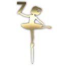 טופר אקרילי בלרינה גיל 7 זהב