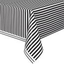 מפת שולחן פסים - שחור לבן