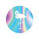 תמונה אכילה עגולה פלמינגו הולוגרפי 2