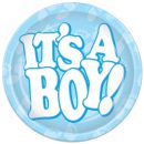 צלחות נייר גדולות !It's a boy
