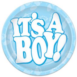 צלחות נייר גדולות !It's a boy