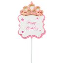 טופר happy birthday - כתר ורוד