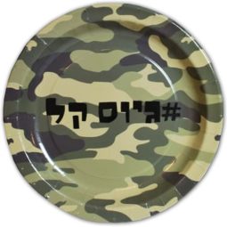 צלחות נייר גדולות מסיבת גיוס