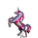 נר חד קרן בצבעי קשת מטאלי