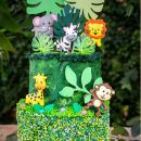 מארז קישוטי עוגה על מקל - ספארי