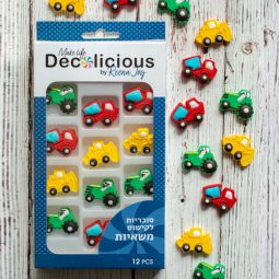 מארז קישוטי עוגה - כלי תחבורה