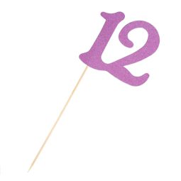 טופרים למרכז שולחן 12 - סגול מנצנץ