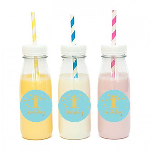 מדבקות עגולות לעיצוב גיל שנה נסיך