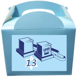 קופסאות עם מדבקות בעיצוב אישי - בר מצווה