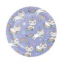 צלחות נייר קטנות חתול חד קרן