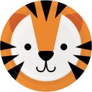 צלחות נייר גדולות נמר - חיות