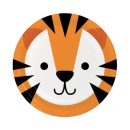 צלחות נייר קטנות נמר - חיות