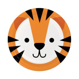 צלחות נייר קטנות נמר - חיות