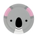 צלחות נייר קטנות קואלה - חיות