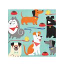 מפיות קטנות מסיבת כלבים