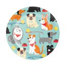 צלחות נייר קטנות מסיבת כלבים