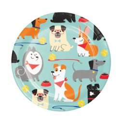 צלחות נייר קטנות מסיבת כלבים