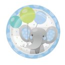 צלחות נייר קטנות פיל קסום כחול