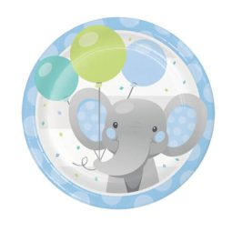 צלחות נייר קטנות פיל קסום כחול