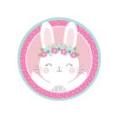 תמונה אכילה עגולה ארנבת פרחונית 1