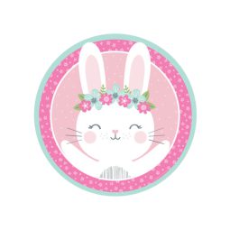 תמונה אכילה עגולה ארנבת פרחונית 1