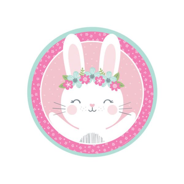 תמונה אכילה עגולה ארנבת פרחונית 1