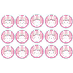 דף לקאפקייקס ארנבת פרחונית