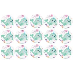 דף לקאפקייקס דולפין חד קרן