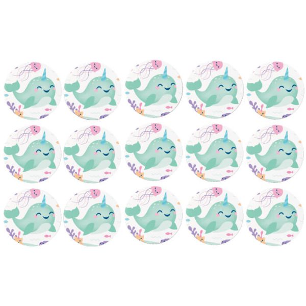 דף לקאפקייקס דולפין חד קרן