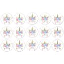 דף לקאפקייקס חד קרן פרחוני