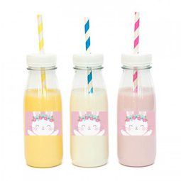 מדבקות מלבניות לעיצוב ארנבת פרחונית