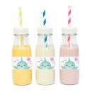 מדבקות מלבניות לעיצוב דולפין חד קרן