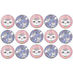 דף לקאפקייקס חתול חד קרן