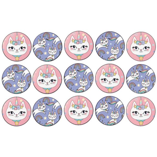 דף לקאפקייקס חתול חד קרן