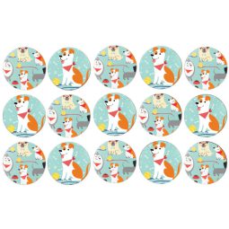 דף לקאפקייקס מסיבת כלבים