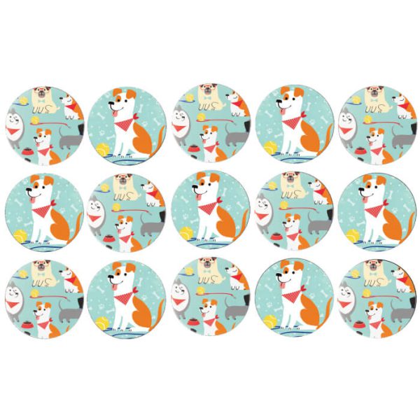 דף לקאפקייקס מסיבת כלבים