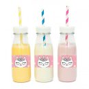 מדבקות מלבניות לעיצוב חתול חד קרן