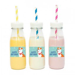 מדבקות מלבניות לעיצוב מסיבת כלבים