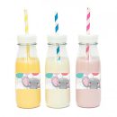 מדבקות מלבניות לעיצוב פיל קסום ורוד