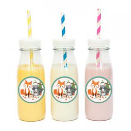 מדבקות עגולות לעיצוב חיות היער