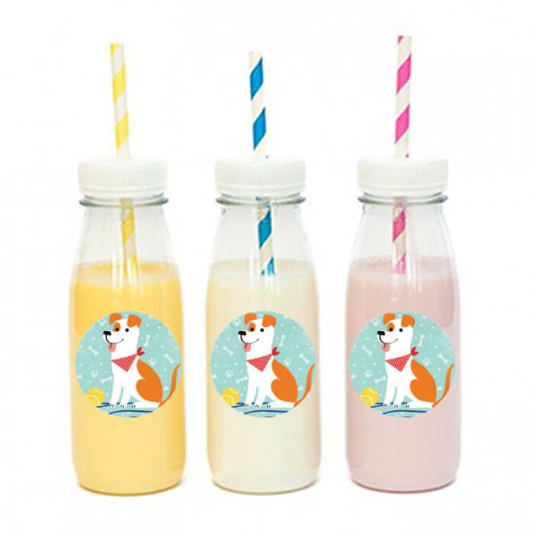 מדבקות עגולות לעיצוב מסיבת כלבים