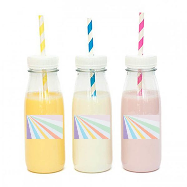 מדבקות מלבניות לעיצוב מסיבת פסטל