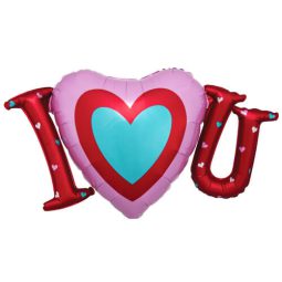 בלון הליום ענק I LOVE U אותיות