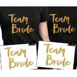 מדבקות גיהוץ לבגד - Team Bride