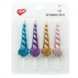 נרות חד קרן - מנצנצים