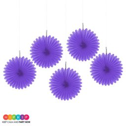 מניפות נייר לתלייה סגולים