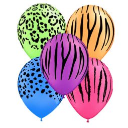 בלוני לטקס ספארי - צבעוני 5 יח'