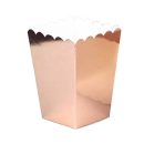 קופסאות פופקורן - רוז גולד מטאלי