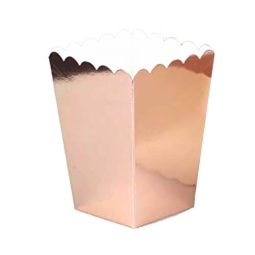 קופסאות פופקורן - רוז גולד מטאלי